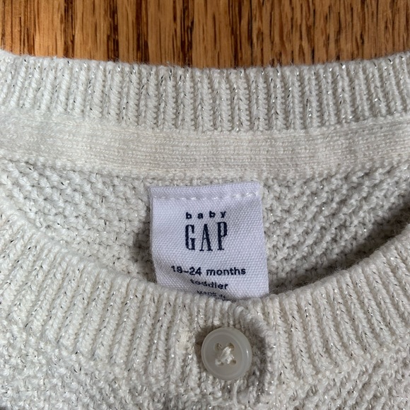Baby Gap Ivory Sparkle Cardigan, 18-24 months - Picture 5 of 7